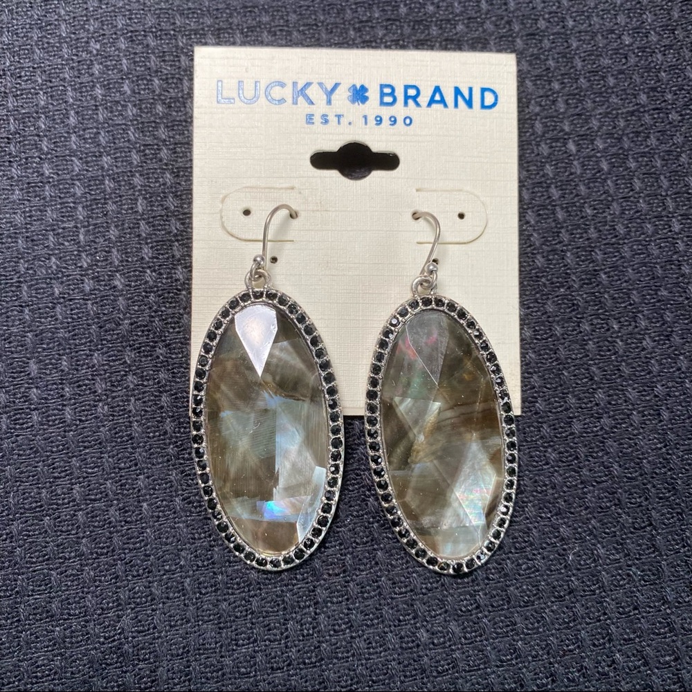 Brand New Lucky Brand Large Stone Drop Earrings